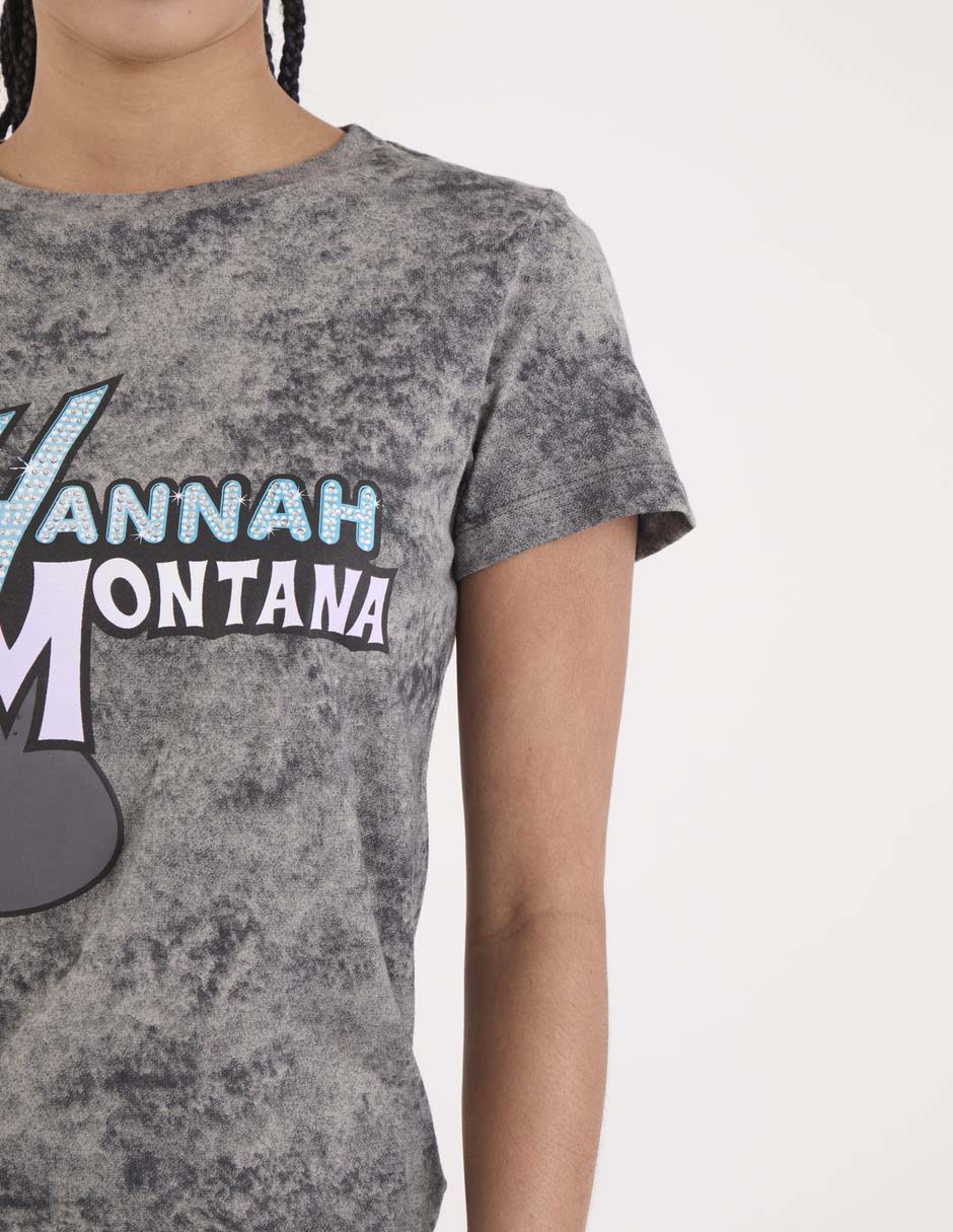 Playera manga corta Hannah Montana cuello redondo para mujer 10