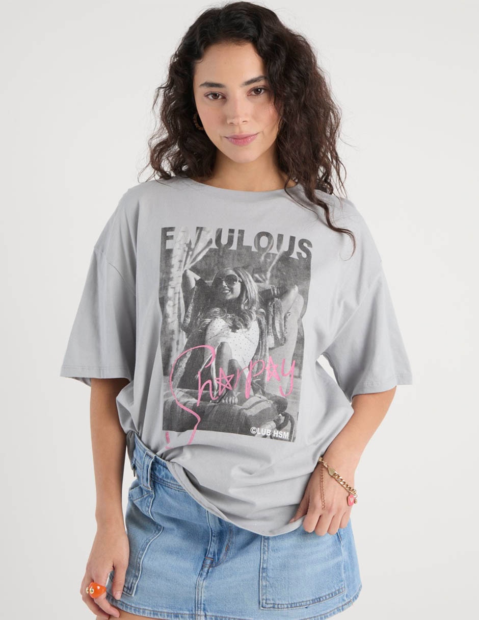 Playera manga corta Sharpay Evans cuello redondo para mujer Playera manga corta Sharpay Evans cuello redondo para mujer