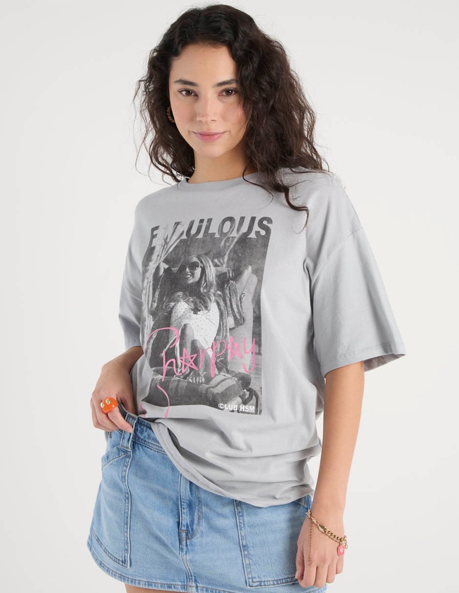 Playera manga corta Tee Bar Sharpay Evans cuello redondo para mujer