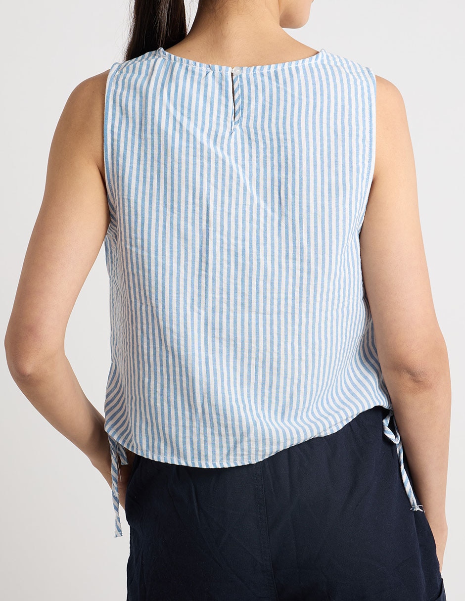 Top cuello redondo