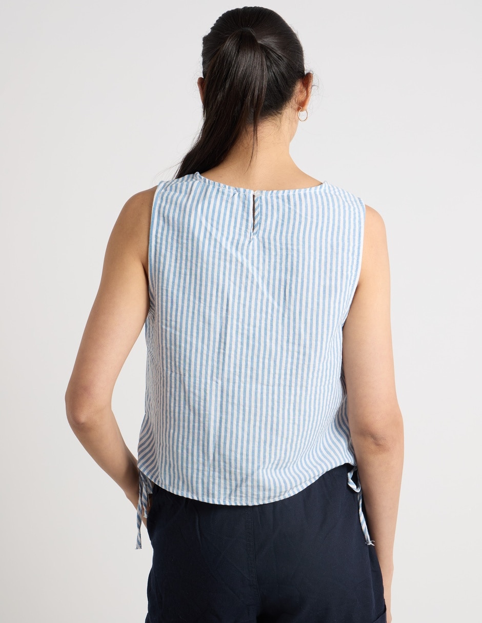 Top cuello redondo