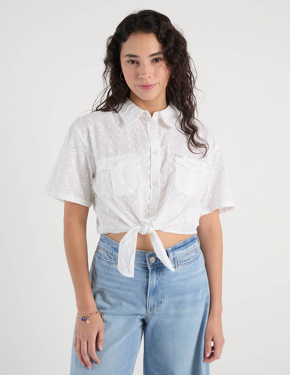 Top cuello camisero Top cuello camisero