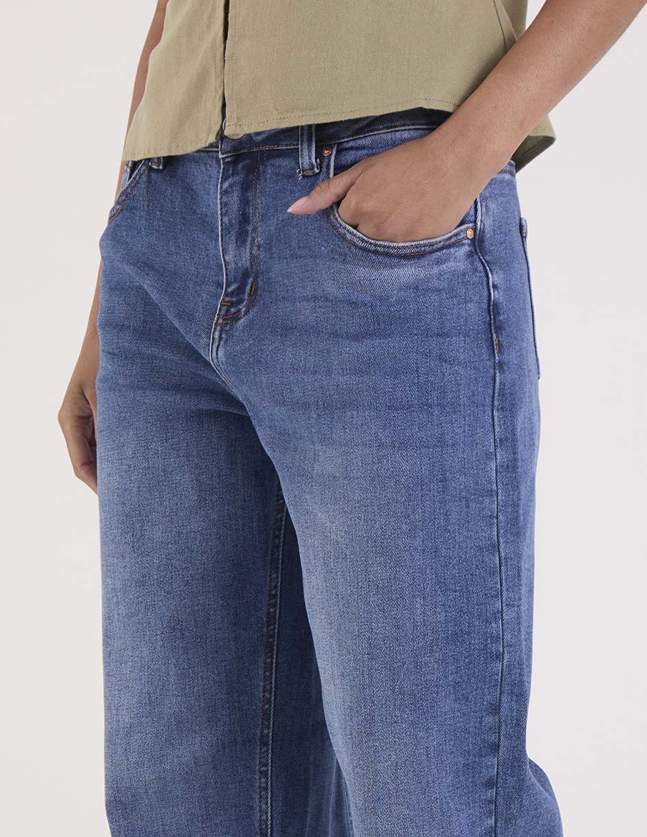 Jeans relaxed wide leg para mujer 10