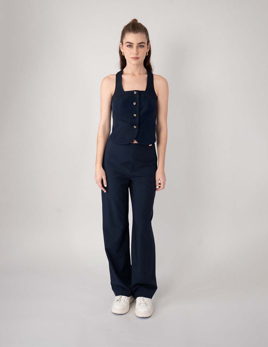 Top cuello redondo tirante ancho 3
