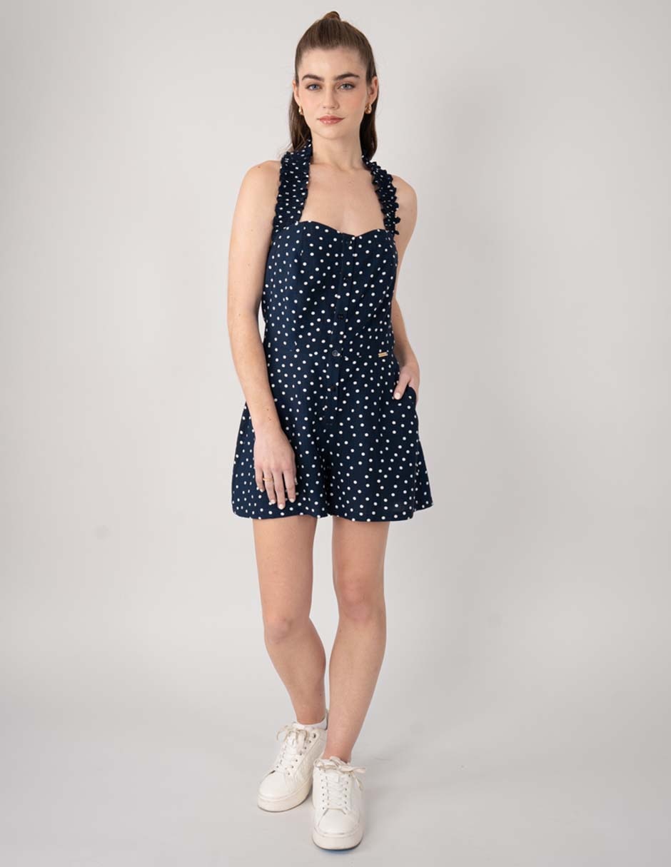 Jumpsuit estampado lunares para mujer