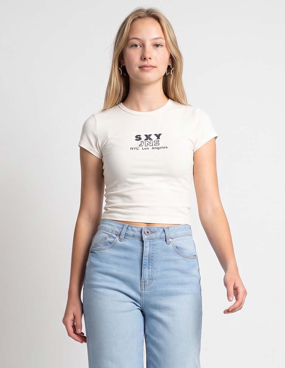 Jeans relaxed straight para mujer