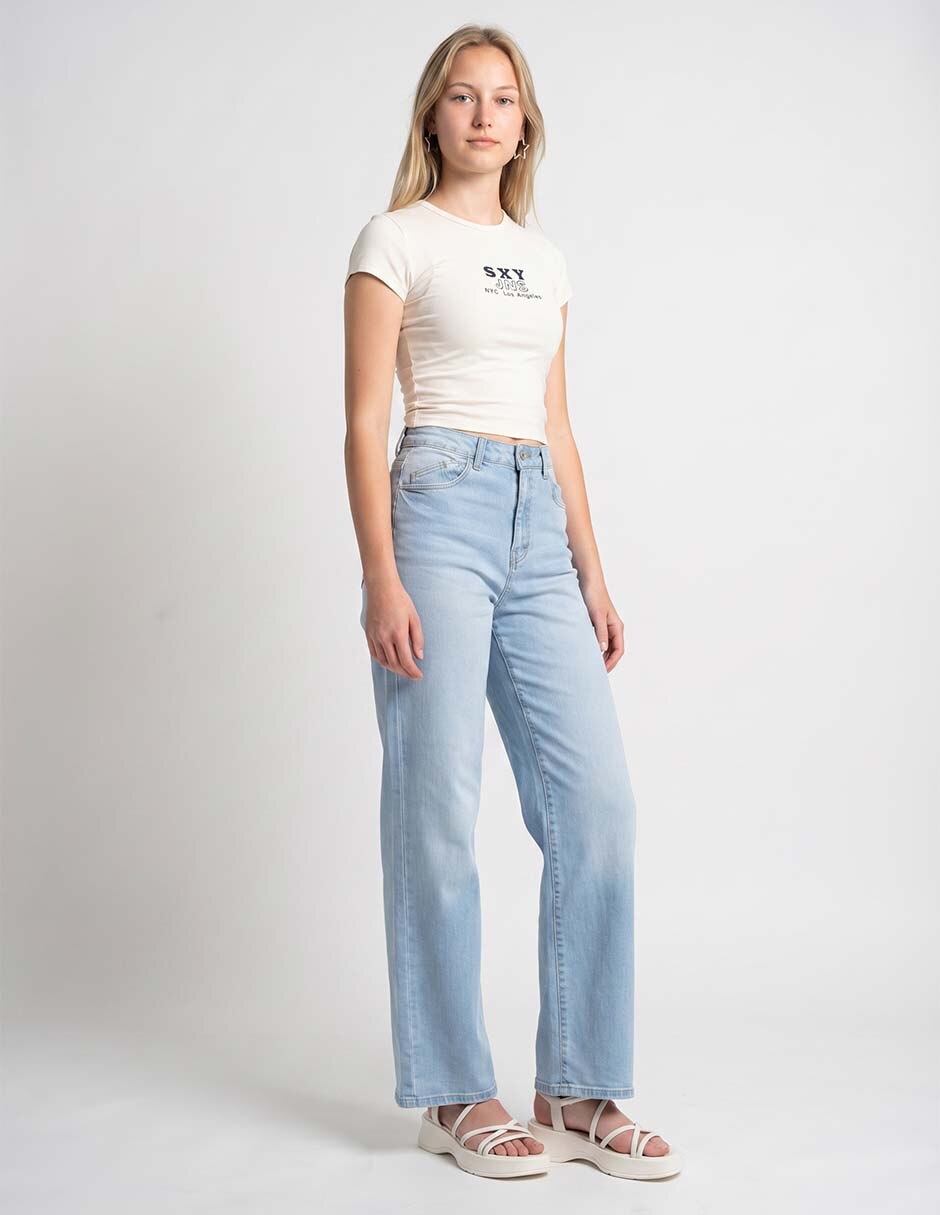 Jeans relaxed straight para mujer 3