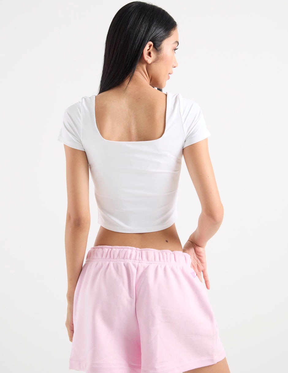Playera manga corta cuello cuadrado para mujer 2