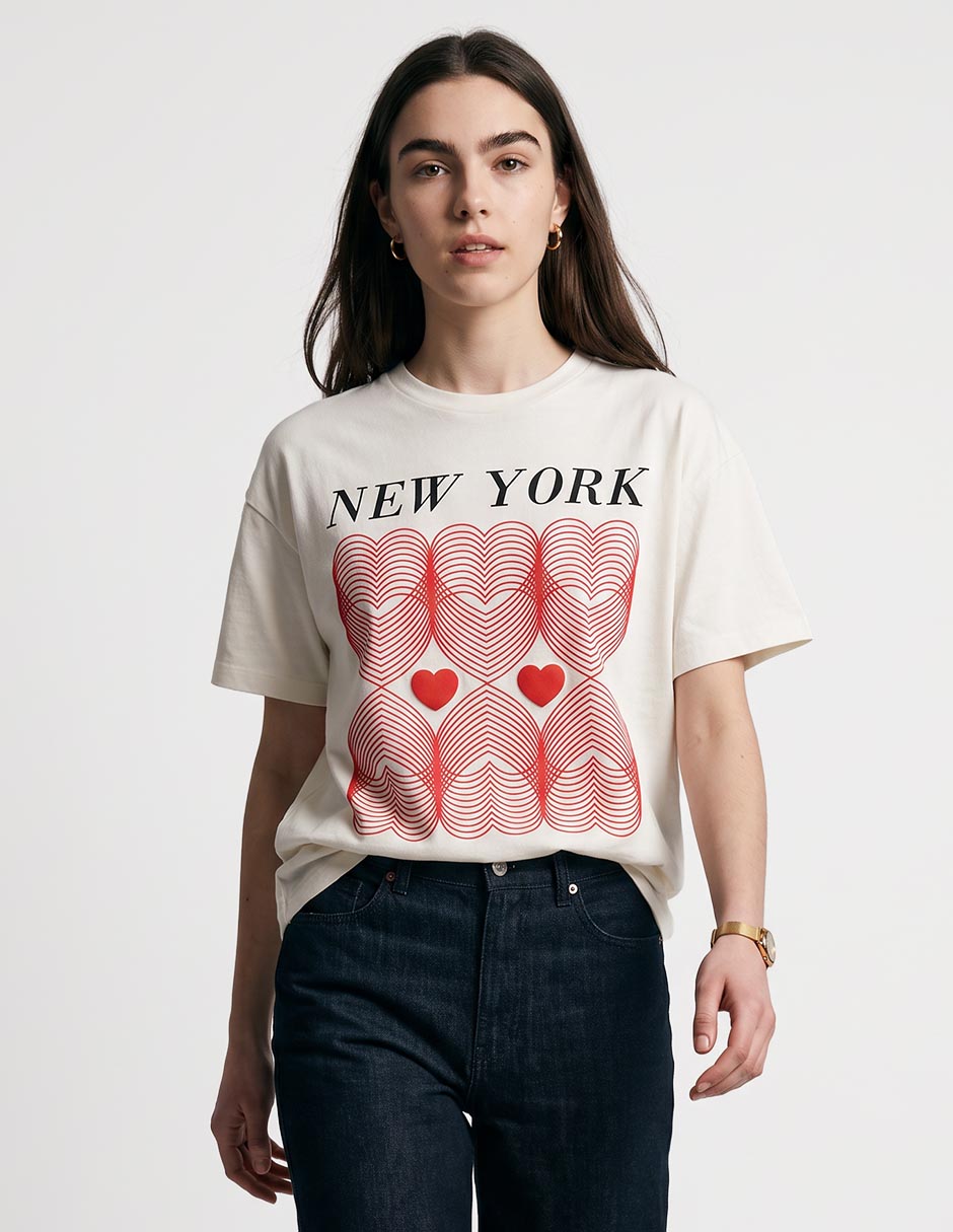 Playera manga corta cuello redondo para mujer Playera manga corta cuello redondo para mujer
