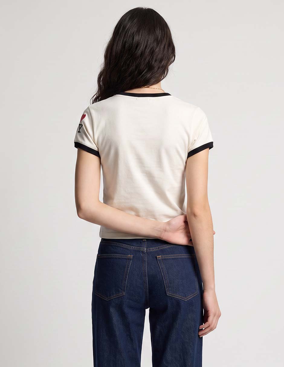 Playera manga cuello redondo para mujer 2