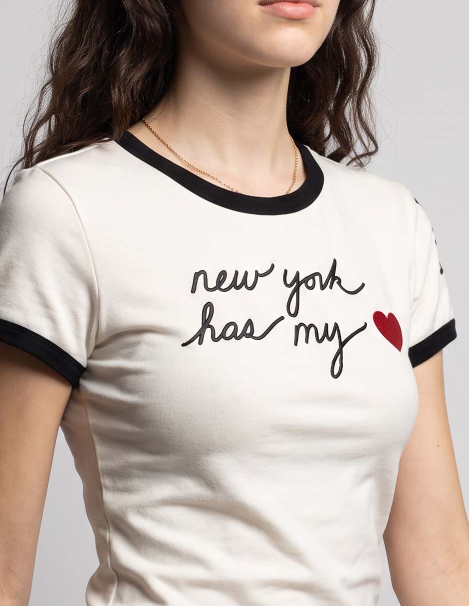 Playera manga cuello redondo para mujer 3