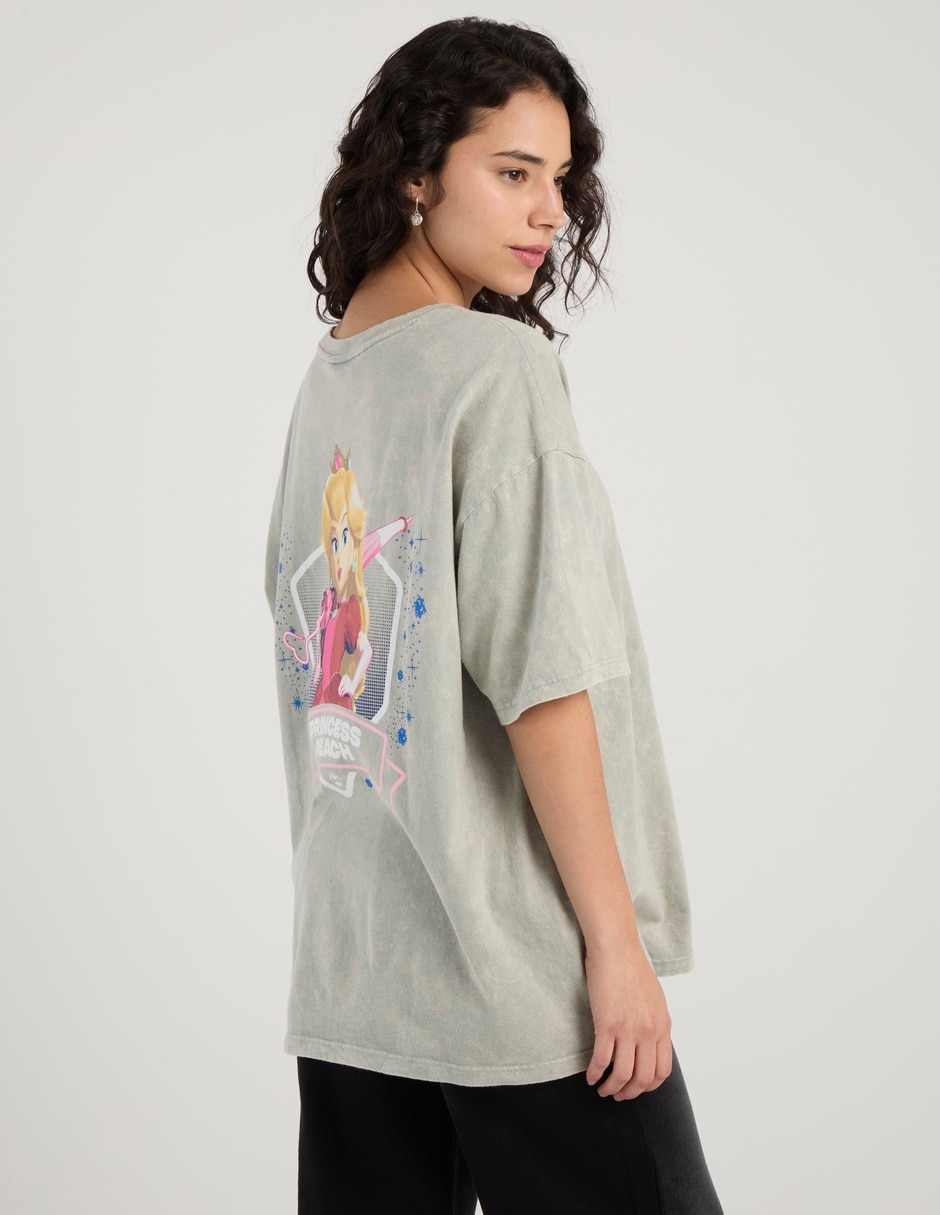 Playera manga corta Super Mario Galaxy Movie cuello redondo para mujer