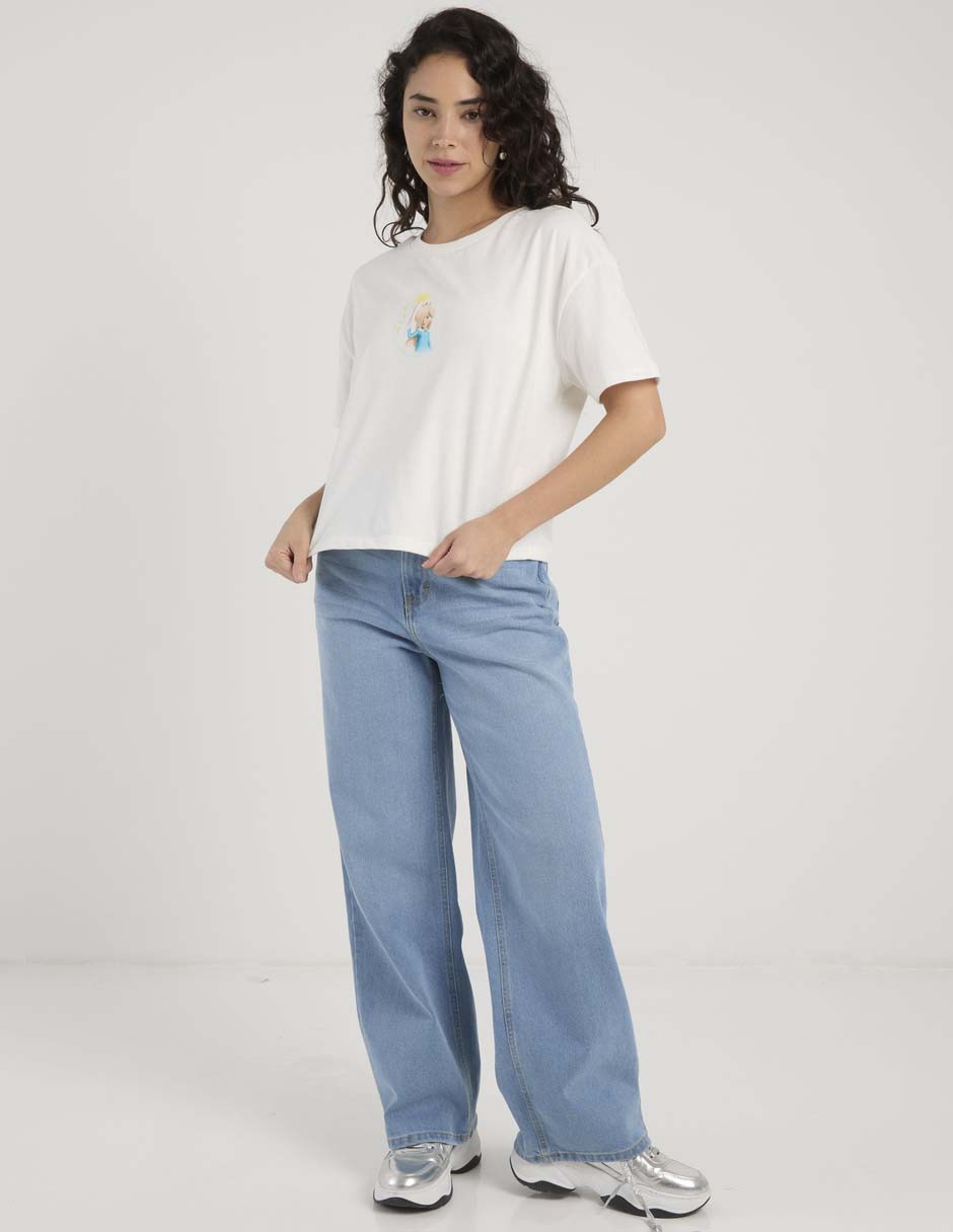 Playera manga corta Tee Bar The Super Mario Galaxy Movie cuello redondo para mujer