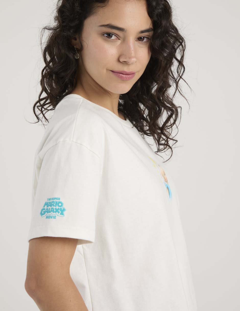 Playera manga corta Tee Bar The Super Mario Galaxy Movie cuello redondo para mujer