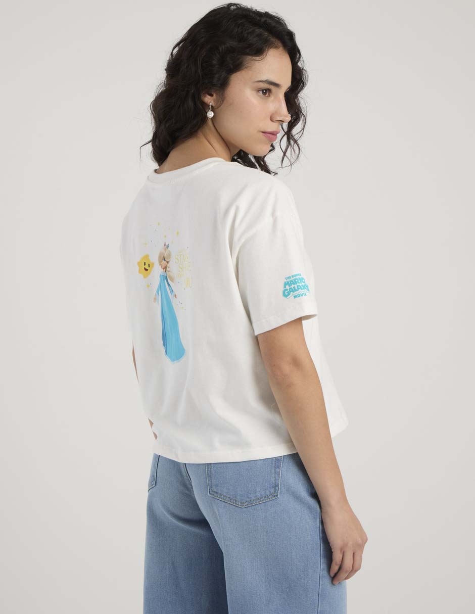 Playera manga corta Tee Bar The Super Mario Galaxy Movie cuello redondo para mujer