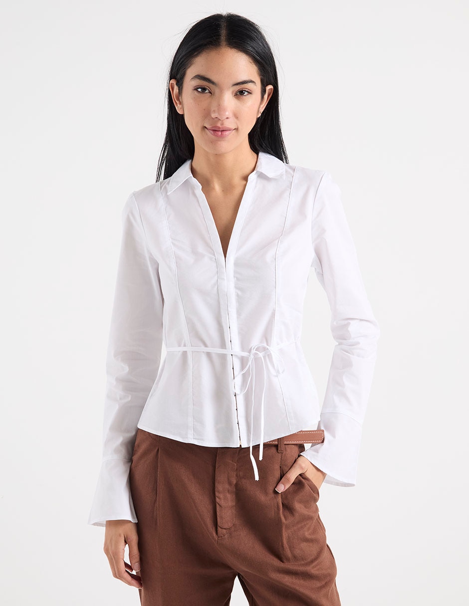 Blusa manga larga para mujer