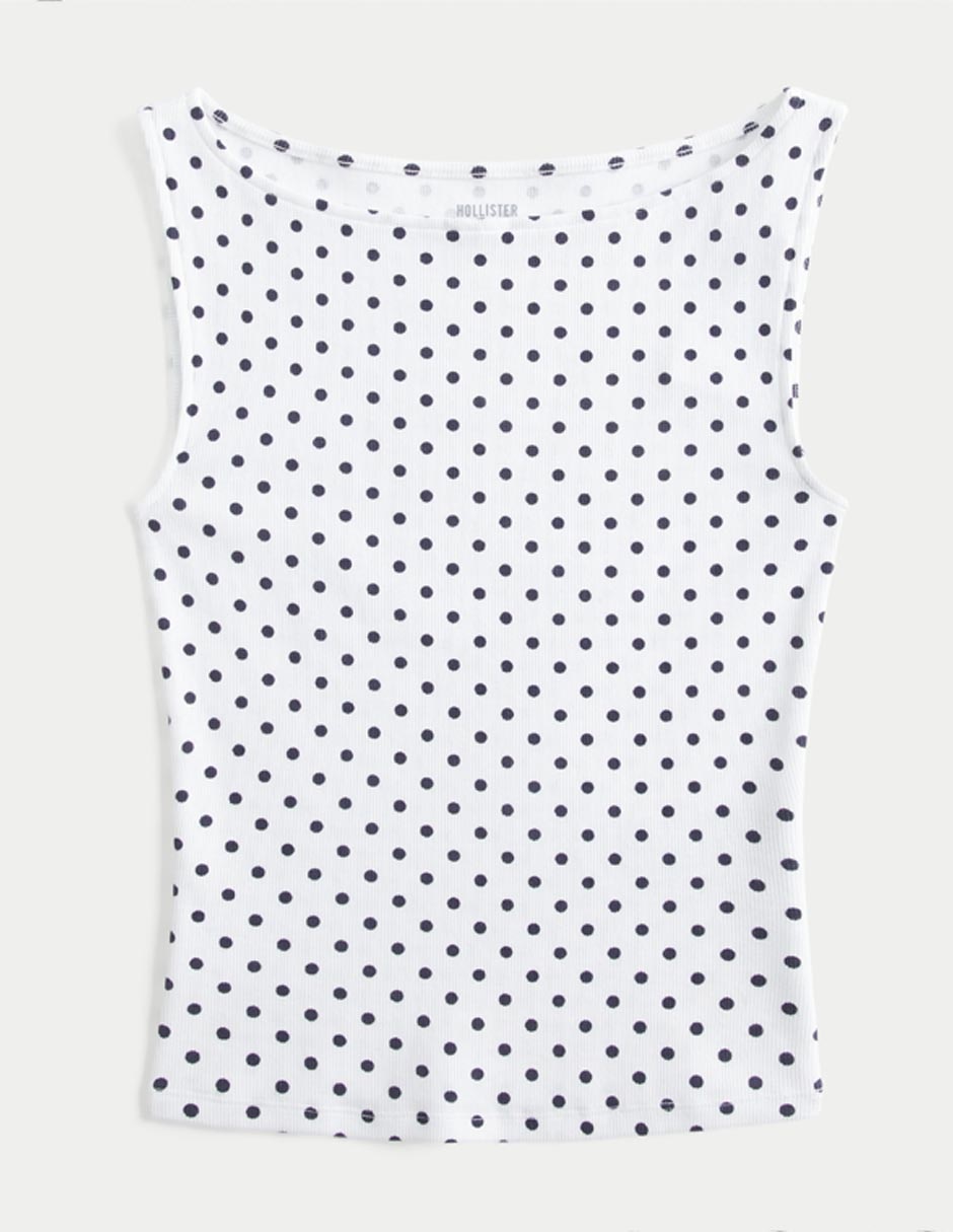 Playera Hollister cuello ojal para mujer