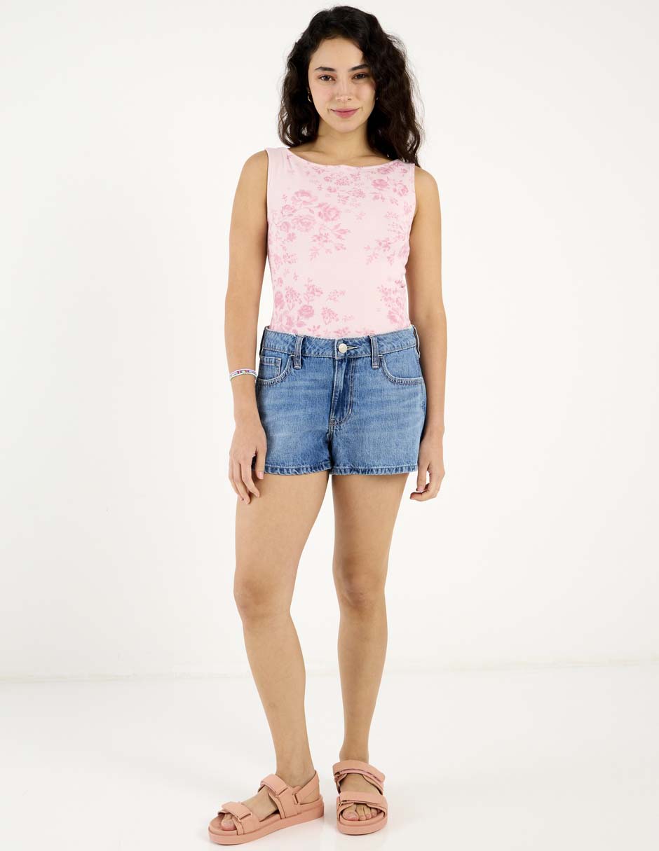 Playera Hollister cuello ojal para mujer