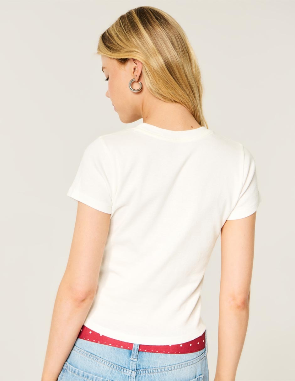 Playera manga corta cuello redondo mujer 3