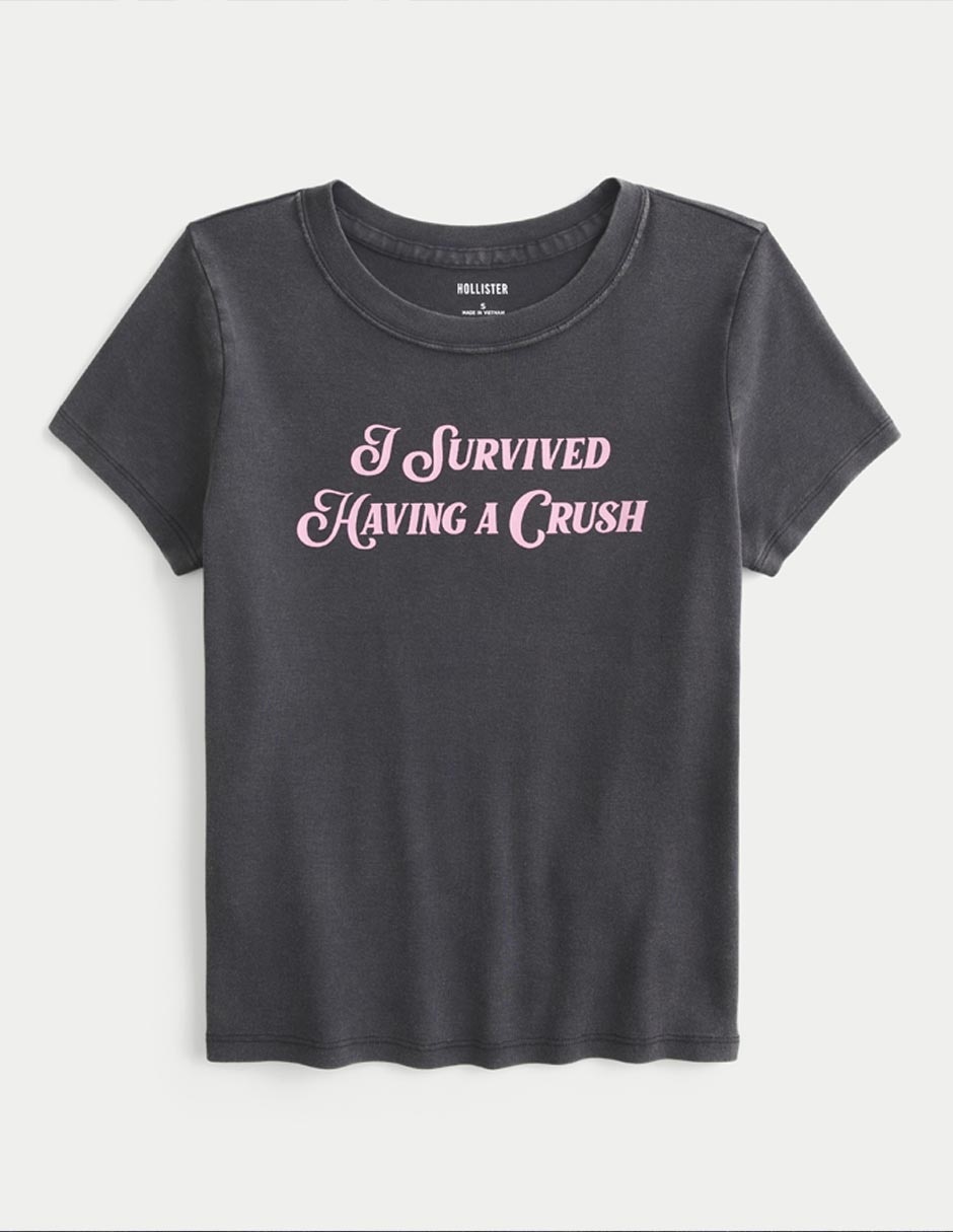 Playera manga corta cuello redondo mujer