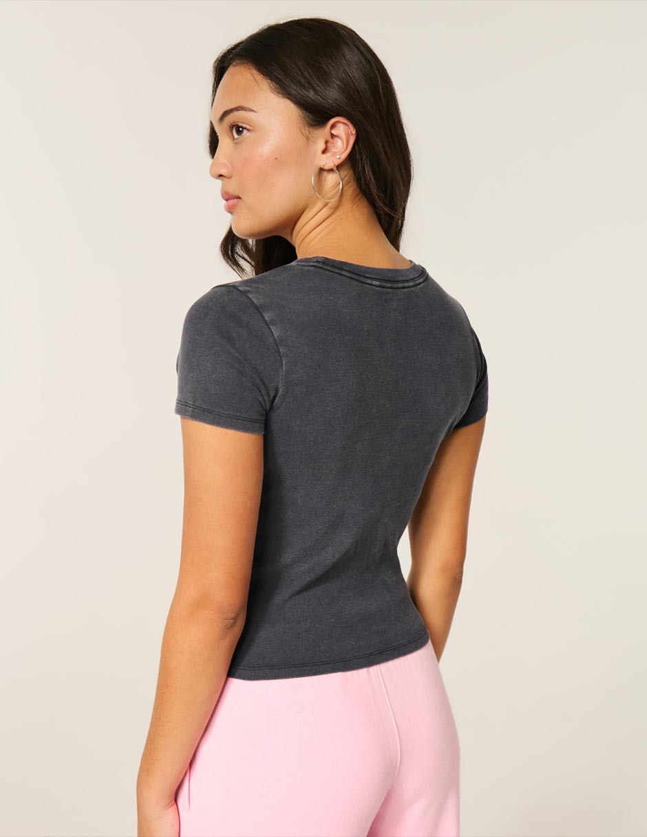 Playera manga corta cuello redondo mujer 3