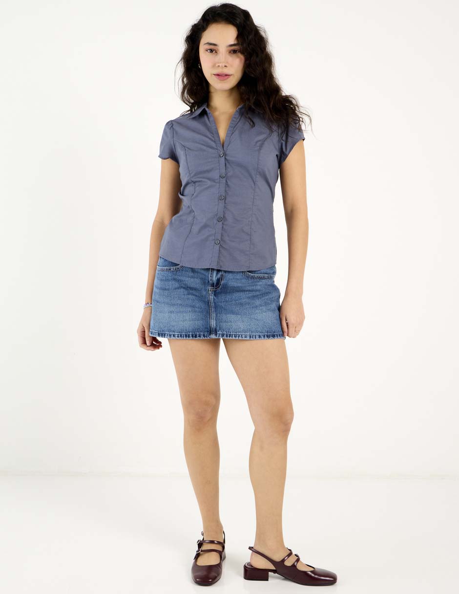 Blusa manga corta para mujer 8