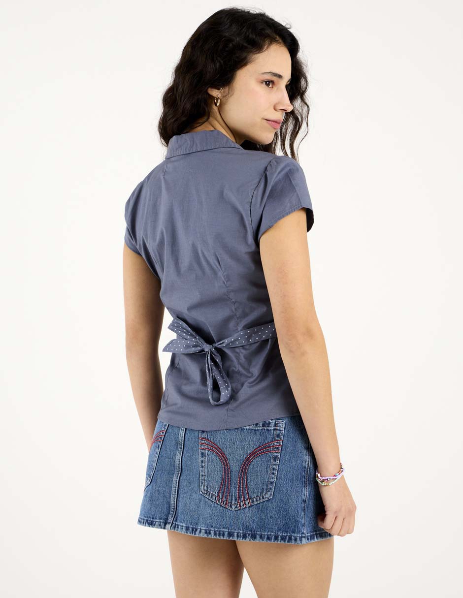 Blusa manga corta para mujer 11