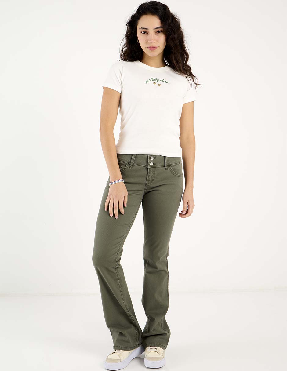 Playera manga corta Hollister cuello redondo para mujer