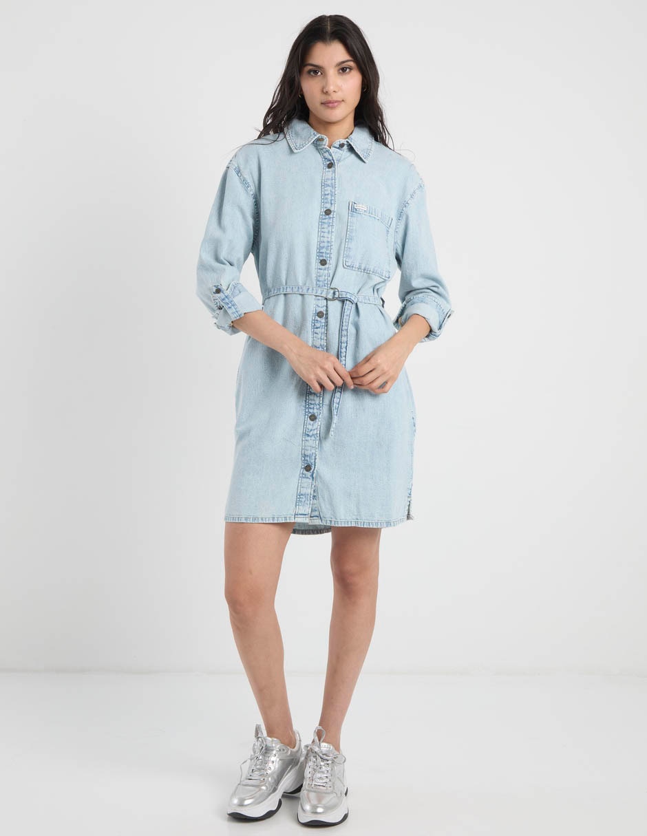 Vestido arriba rodilla casual para mujer 2