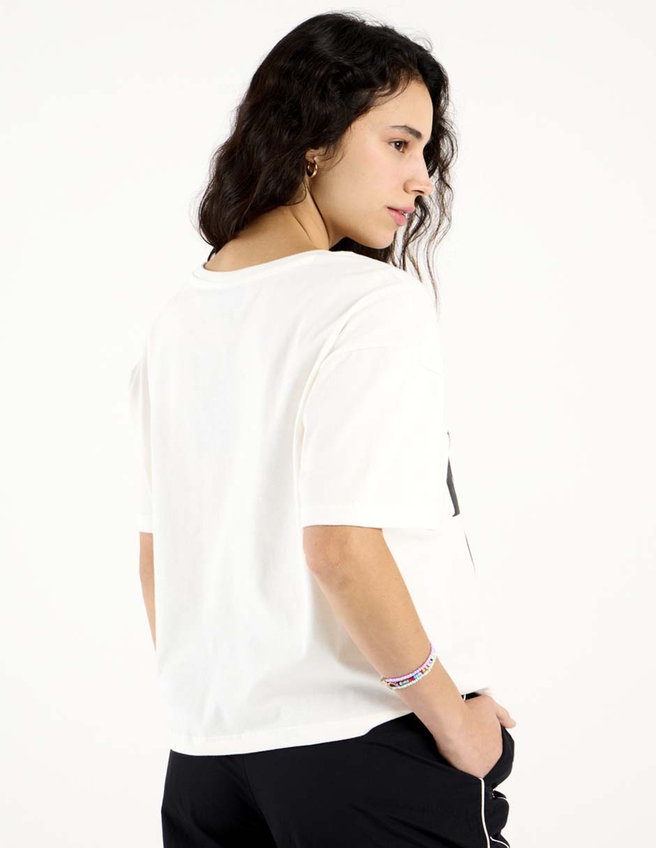 Playera manga corta cuello redondo para mujer 6