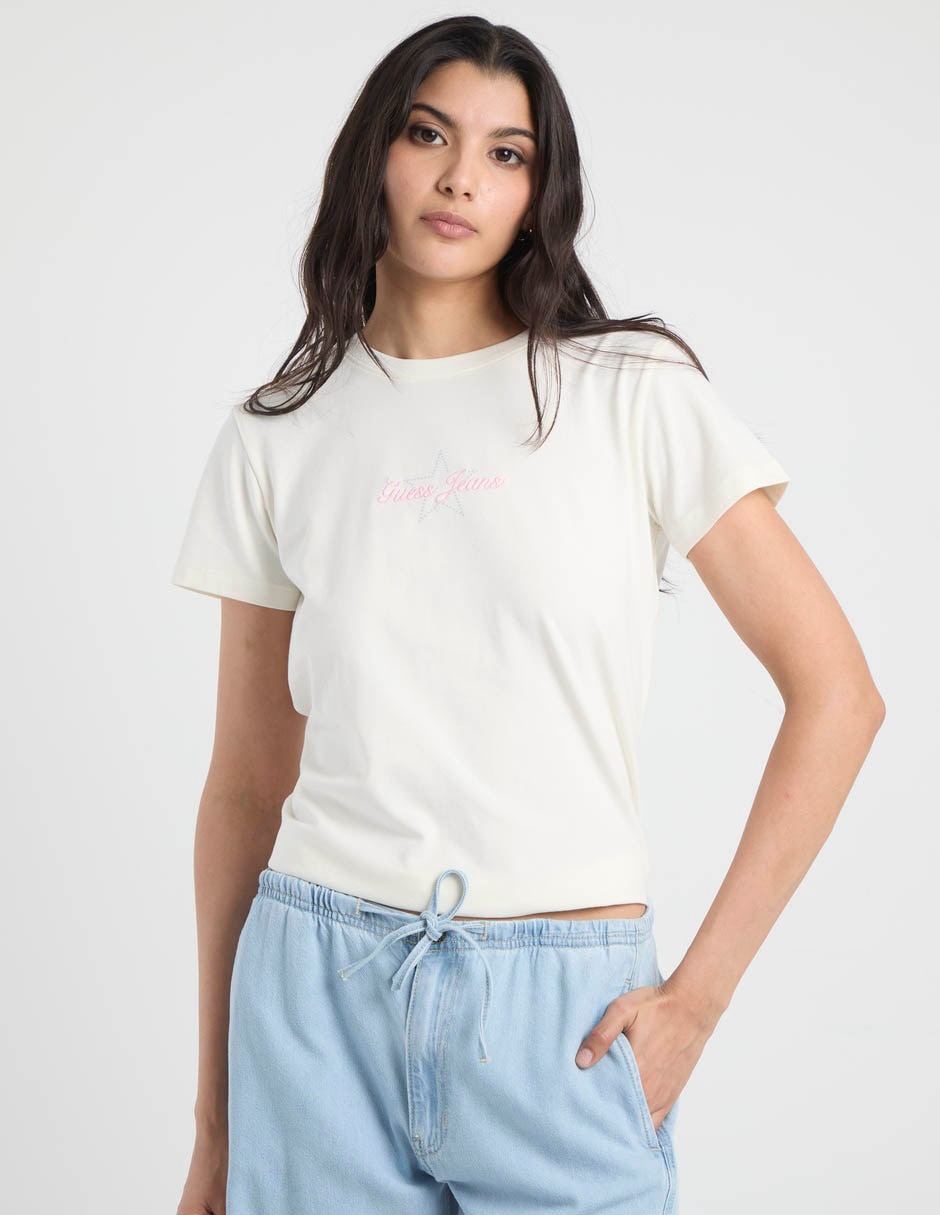 Playera manga corta cuello redondo para mujer 2