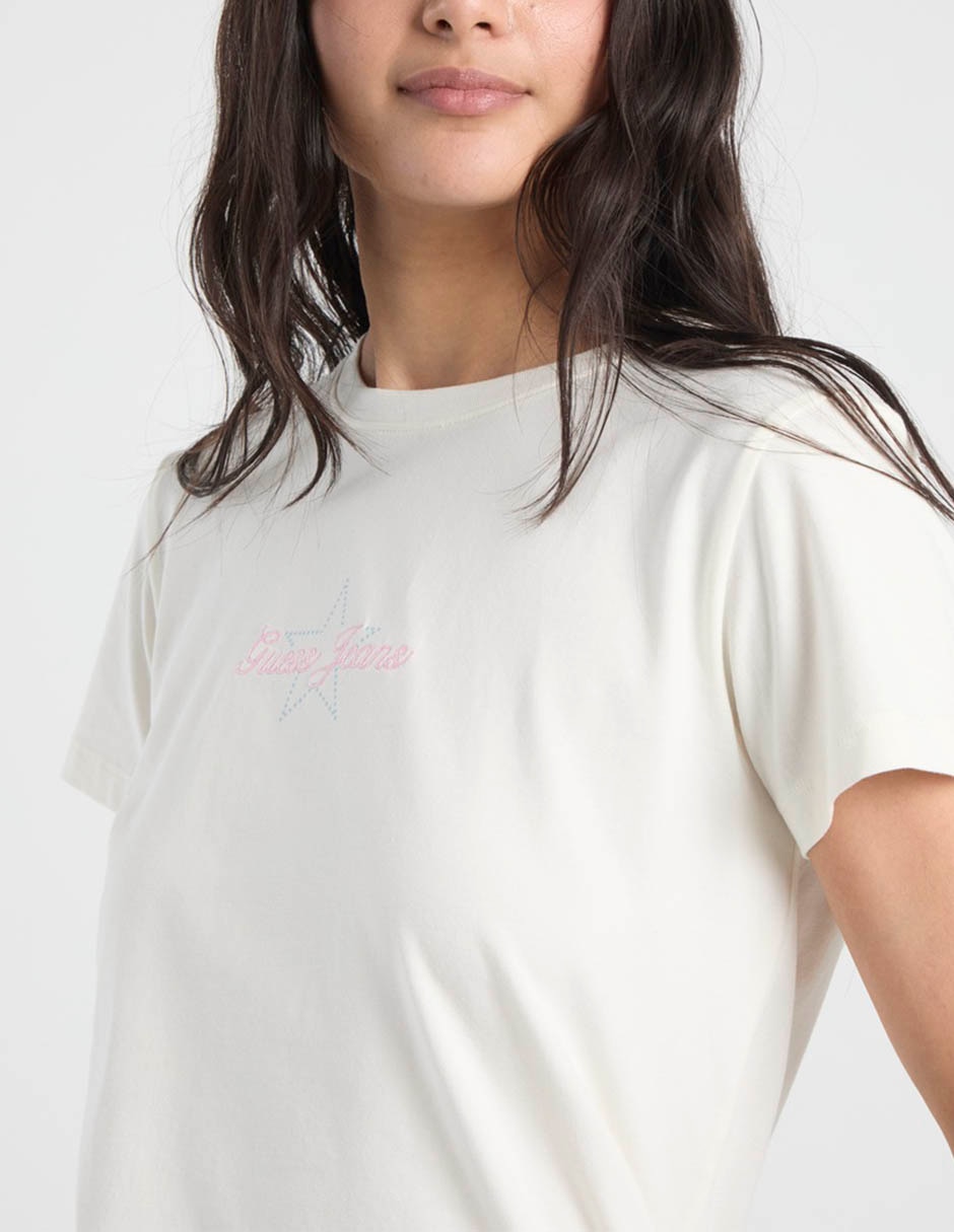 Playera manga corta cuello redondo para mujer 5