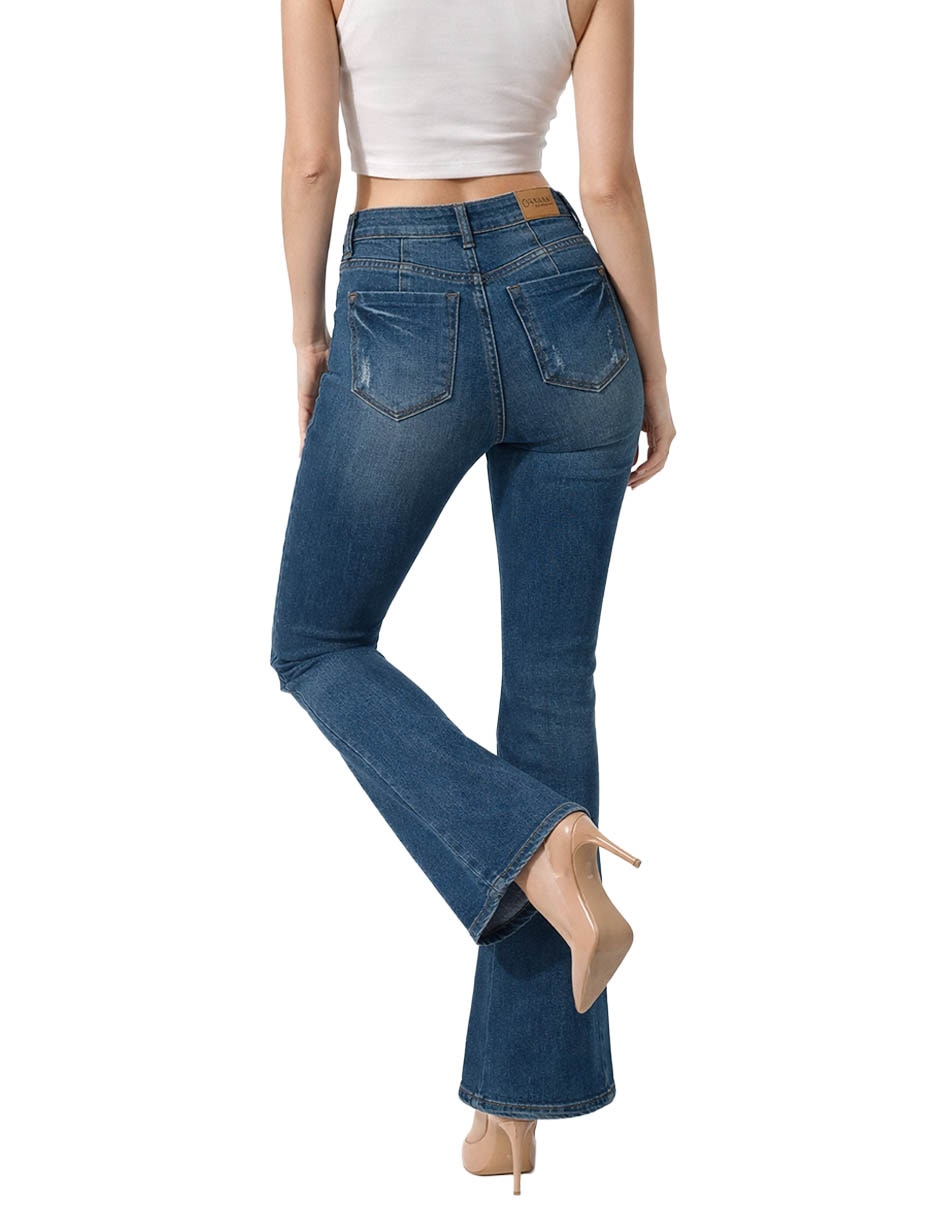 Jeans relaxed acampanado cintura alta Biography para mujer