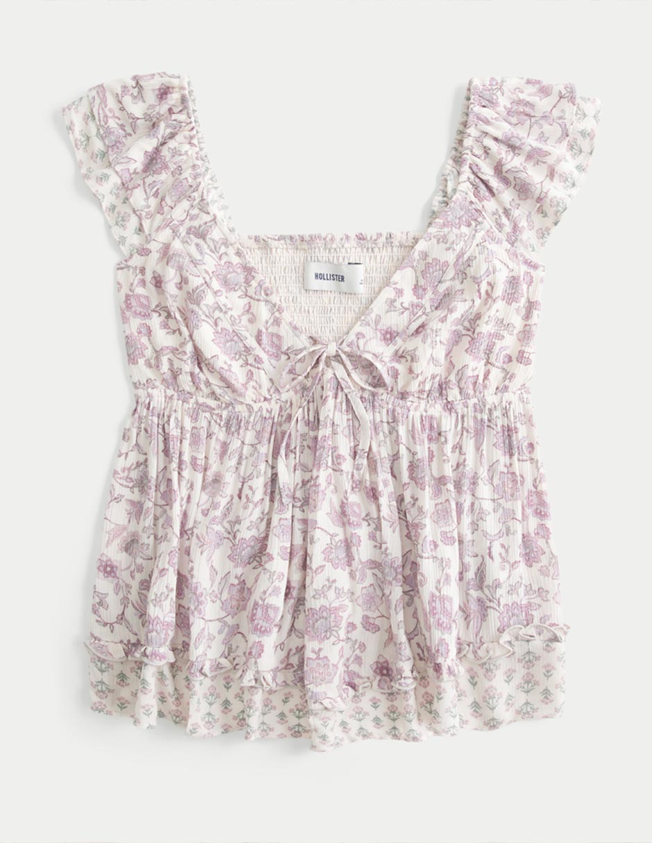 Blusa manga corta para mujer