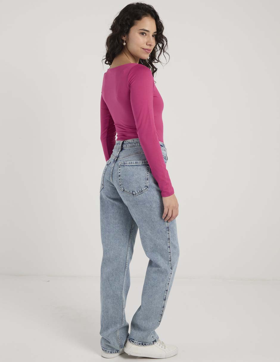 Jeans straight para mujer 6