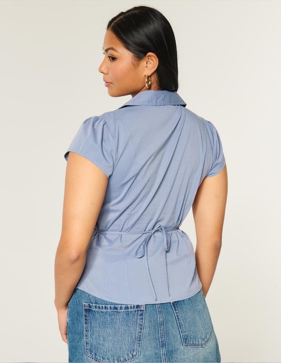 Blusa Hollister manga corta para mujer