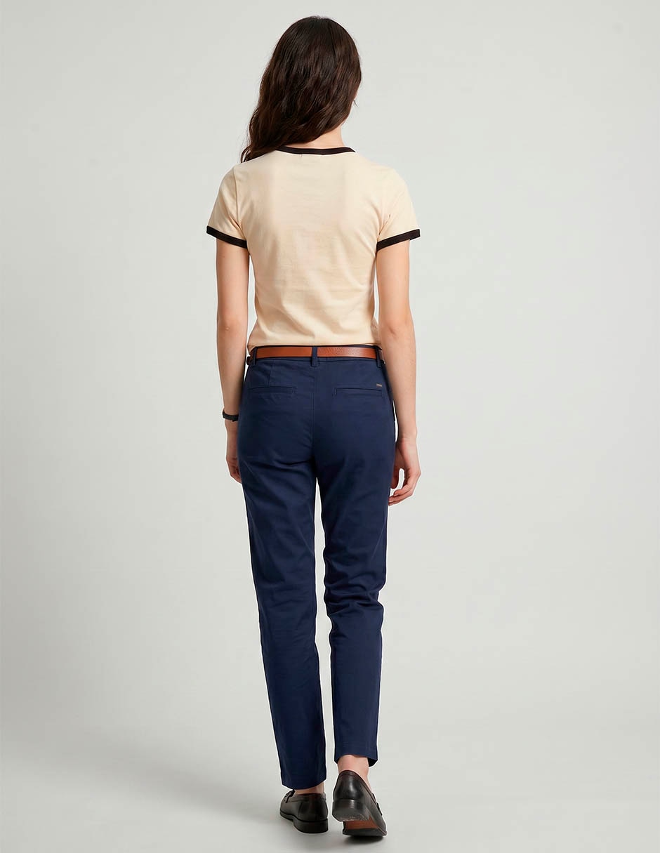 Playera manga corta sexy jeans atemporal cuello redondo para mujer