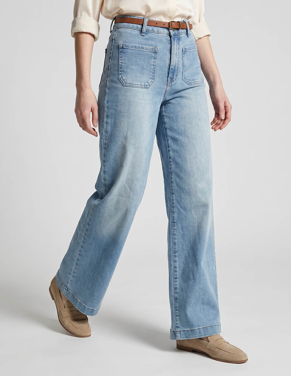 Jeans relaxed straight para mujer