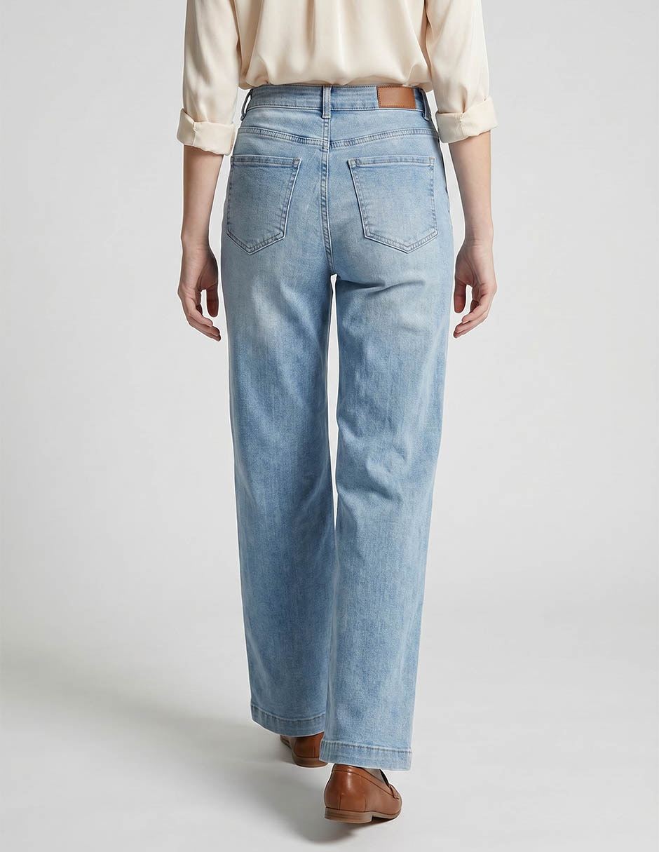 Jeans relaxed straight para mujer 2
