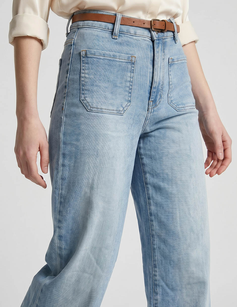 Jeans relaxed straight para mujer 3