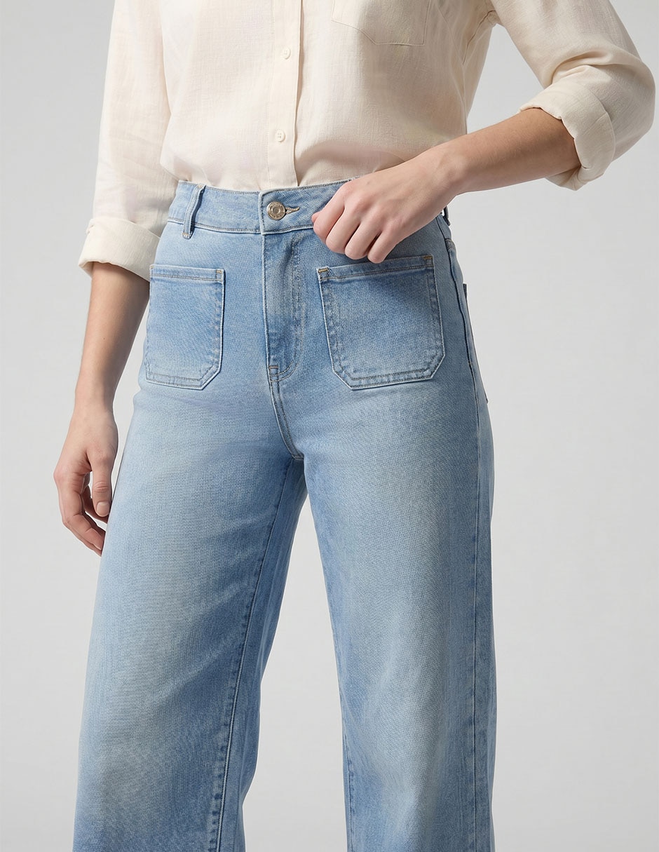Jeans relaxed straight para mujer 4