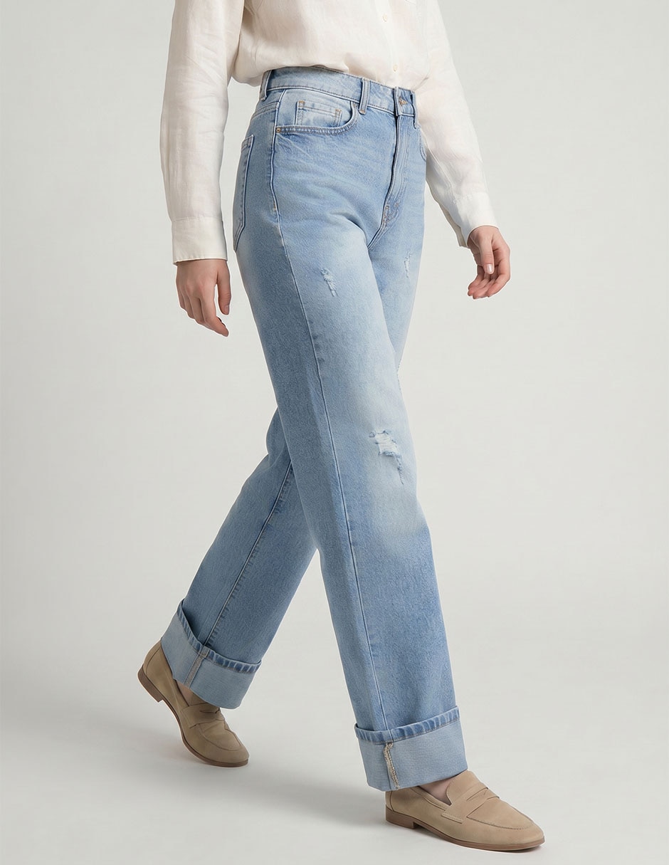 Jeans straight para mujer 4