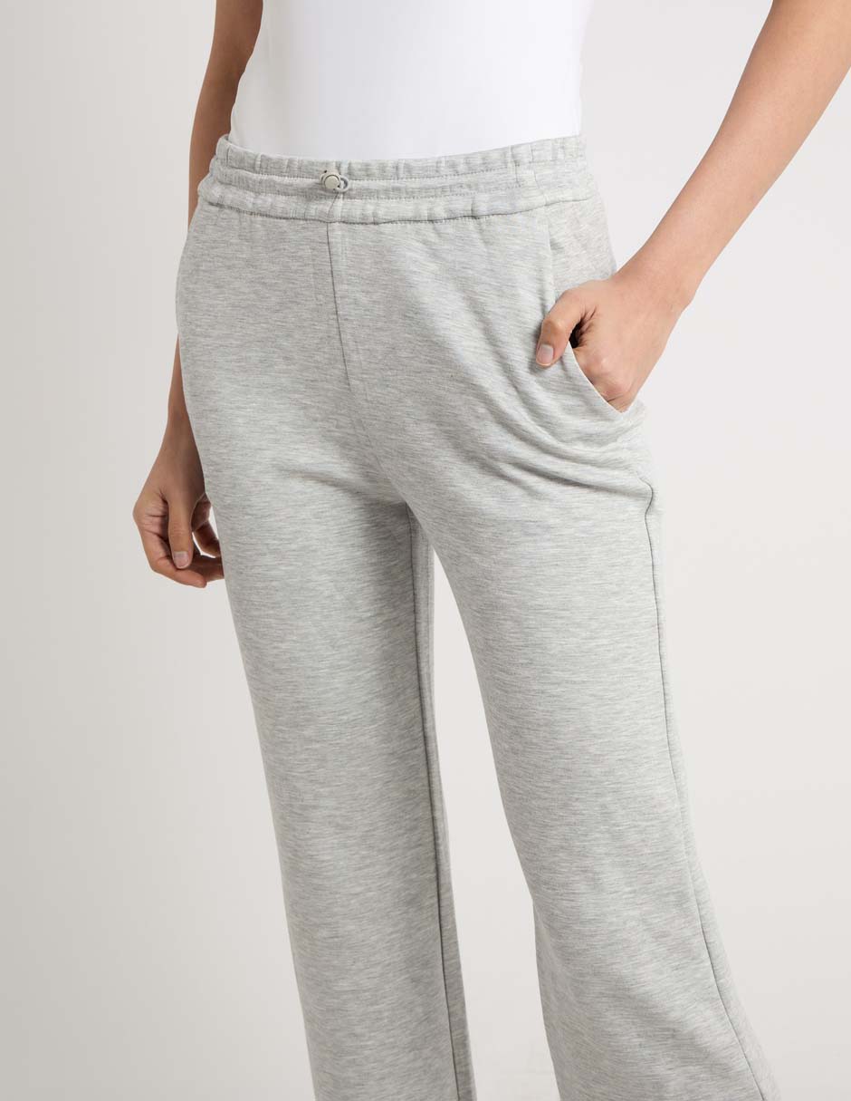 Pants recto coffee bean con elástico para mujer