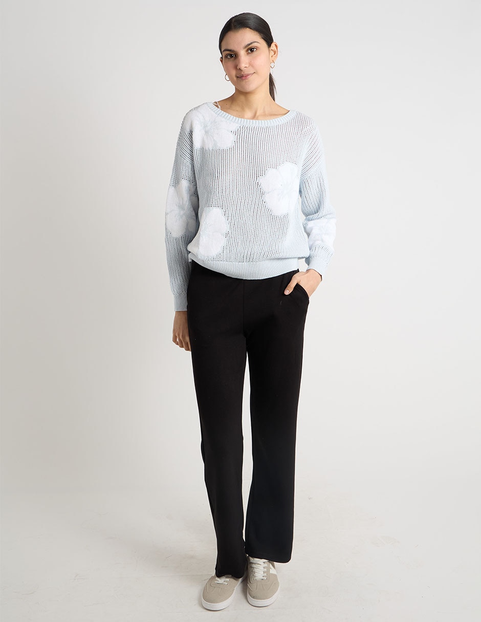 Pants recto con elástico para mujer 2