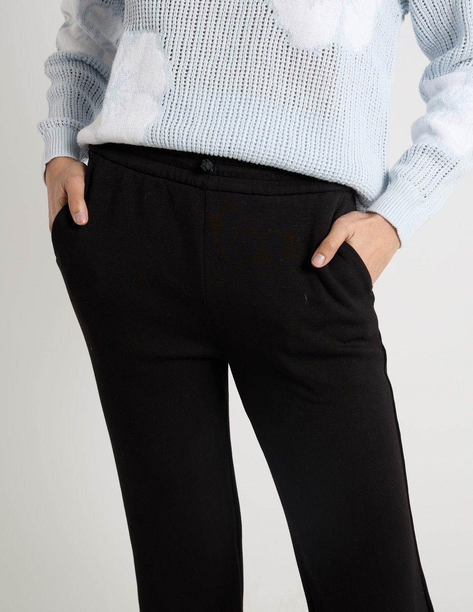Pants recto con elástico para mujer 4