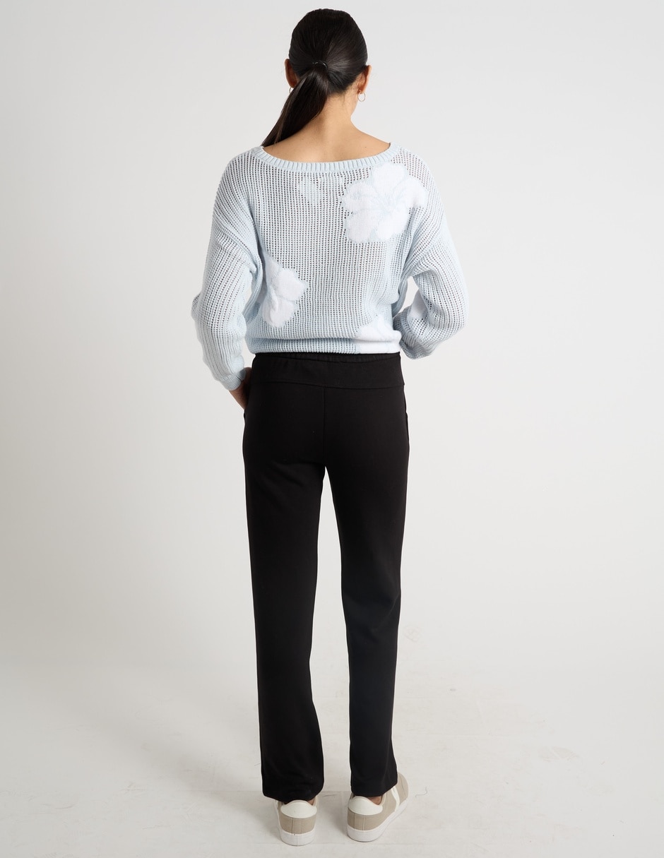 Pants recto con elástico para mujer 6