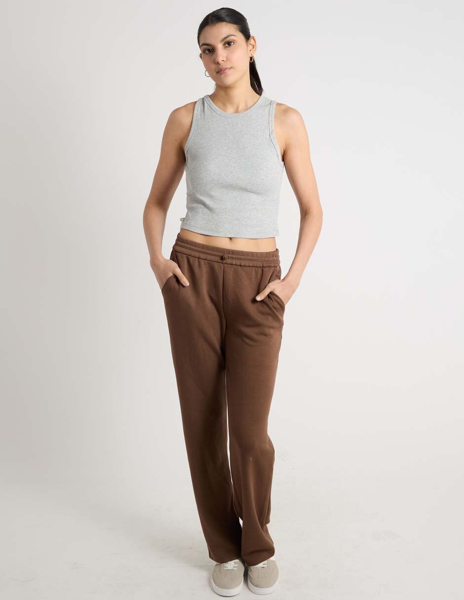 Pants recto con elástico para mujer 2