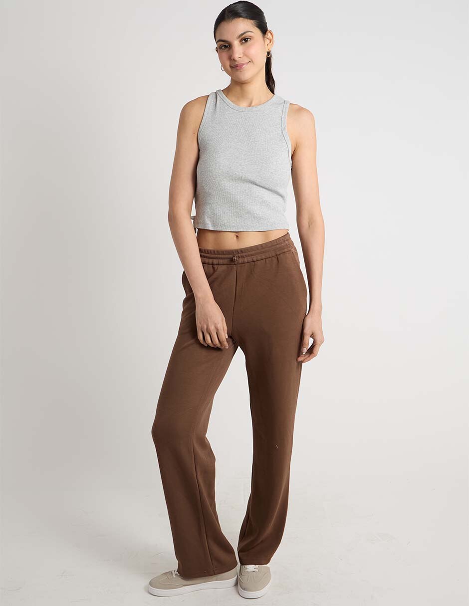 Pants recto con elástico para mujer 3