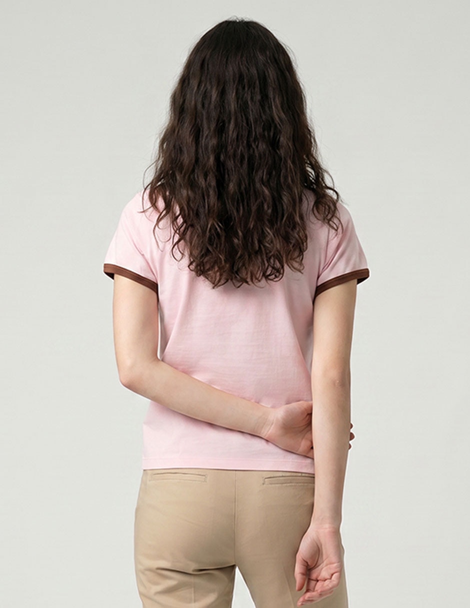 Playera manga corta cuello redondo para mujer 2