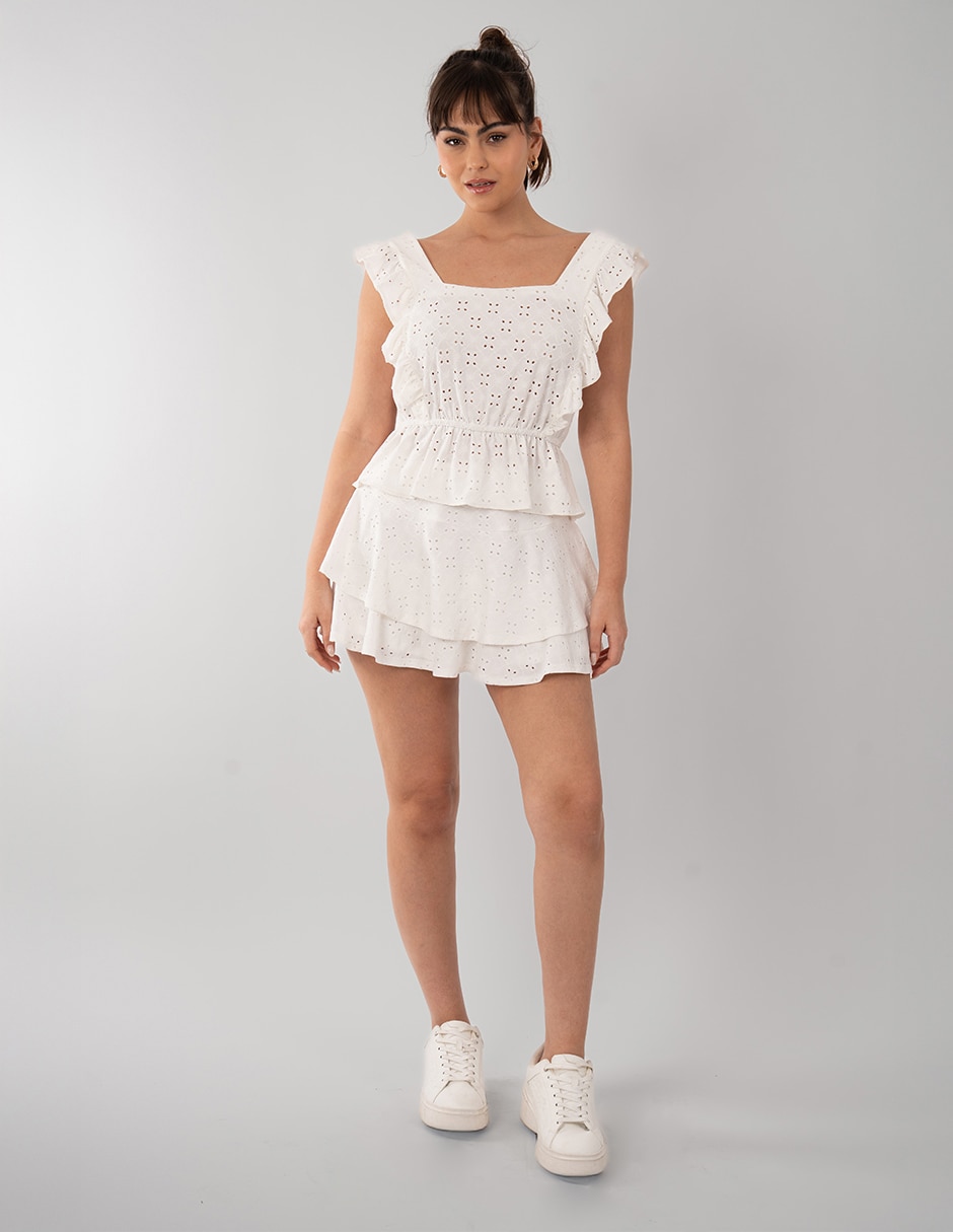 Falda short mini a la cintura 7